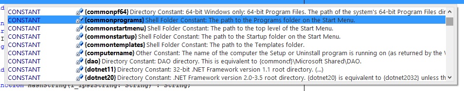 Constants in Inno Setup