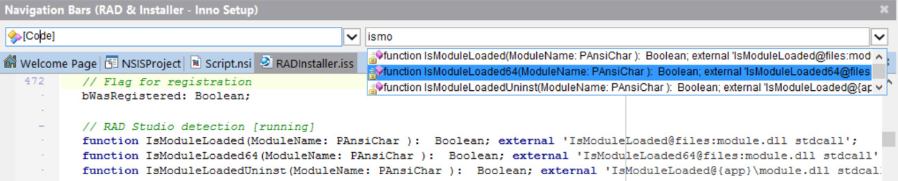 Custom icons for external Inno Setup functions / procedures