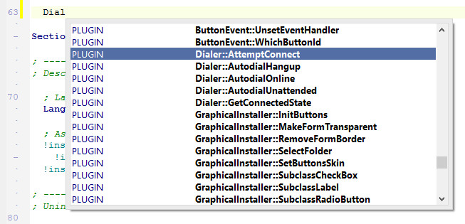 Recognition of NSIS plug-ins